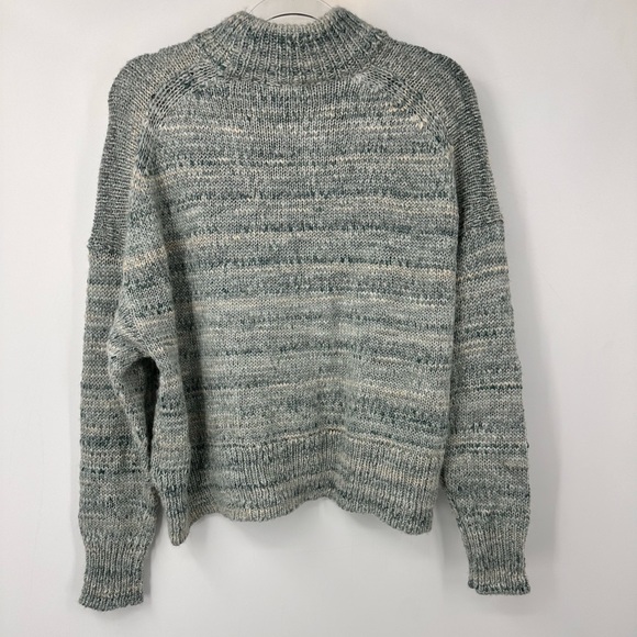 J Crew Reimagined Mock Turtleneck Sweater Heathered Blue Womens Medium | R433 - Picture 5 of 7